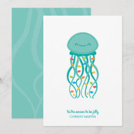 Cute Jellyfish-julkort Julkort