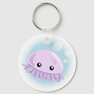 Cute Jellyfish Keychain Nyckelring