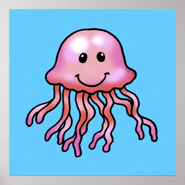 Cute jellyfish poster (Framsidan)