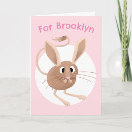 Cute jerboa tecknad-personlig kort