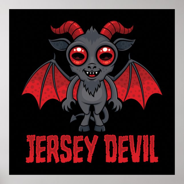 Cute Jersey Devil of the Pine Barrens Poster (Framsidan)