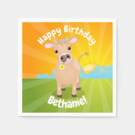 Cute Jersey ko-personligen födelsedag Pappersservett