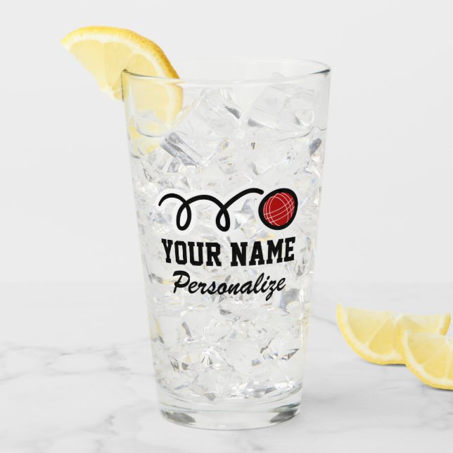 Cute jeu de boules boll-tecknad, anpassad presenta glaskopp (Framsida Ice)