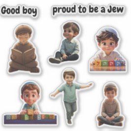 Cute Jewish Kids Sticker – “I’m Proud to Be Jewish Klistermärken