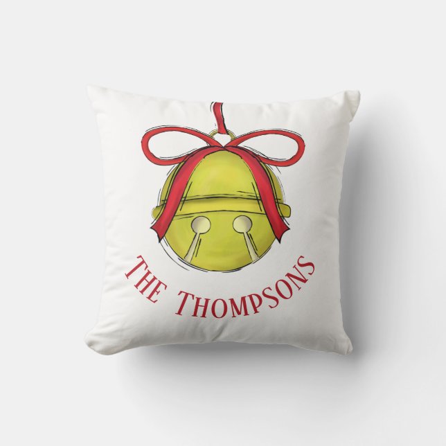 Cute Jingle Julafton, prydnadsjulfamiljen Namn Kudde (Framsida)