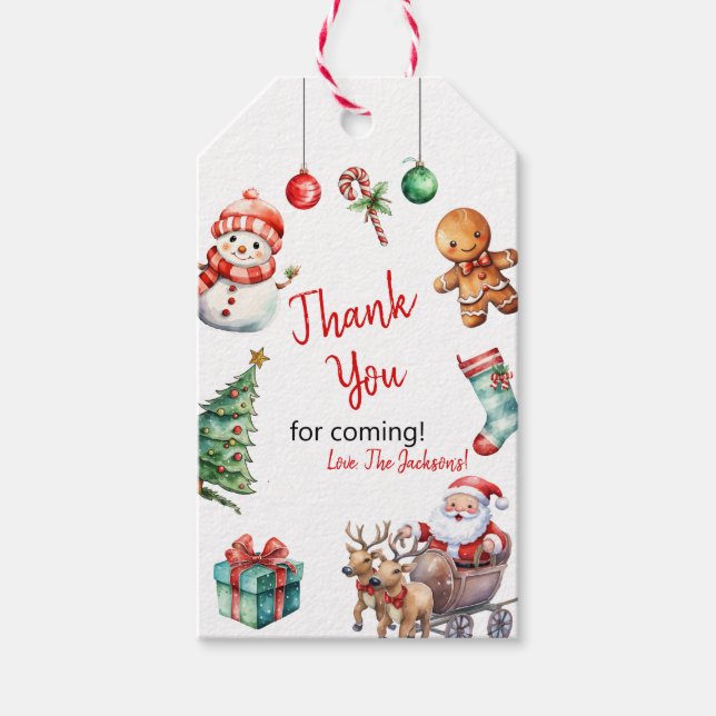 Cute Jingle och Mingle-jul Presentetikett (Framsidan)