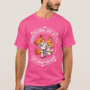 Cute Jiu Jitsu Foxes Boys Girls - Brasiliansk Jiu  T Shirt