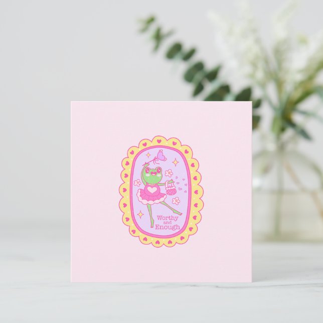 Cute Jolly Frog - Värdig och tillräckligt (Stående Fram)