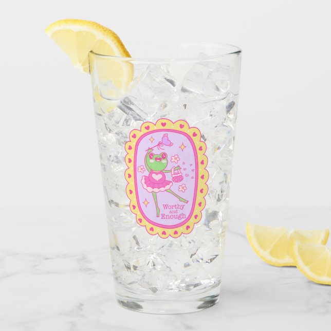 Cute Jolly Frog - Värdig och tillräckligt Glaskopp (Framsida Ice)