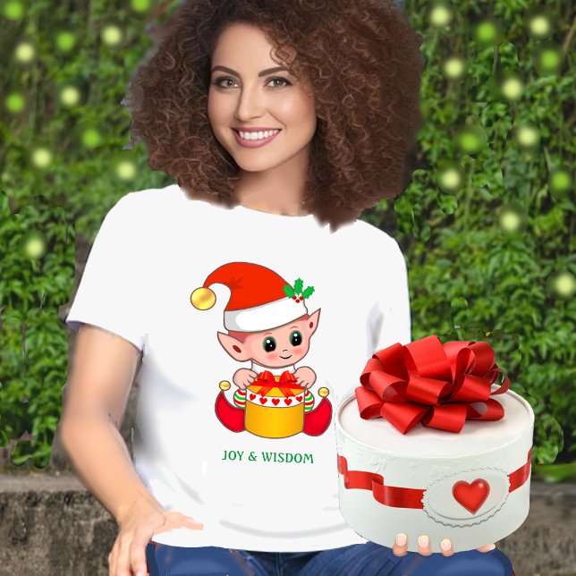 Cute Jolly Jul Elf T Shirt (Skapare uppladdad)