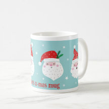 Cute Jolly Santa head vid mynten