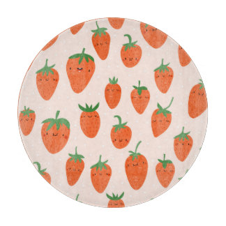 Cute Jordgubbar: Vintage Tecknad Mönster