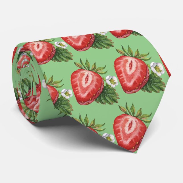 Cute jordgubbe tisad frukt mönster slips (Rullad)