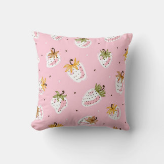 Cute Jordgubbe vintage Sömlös mönster. Frukt  Kudde