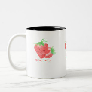Cute jordgubbkaffe mugg