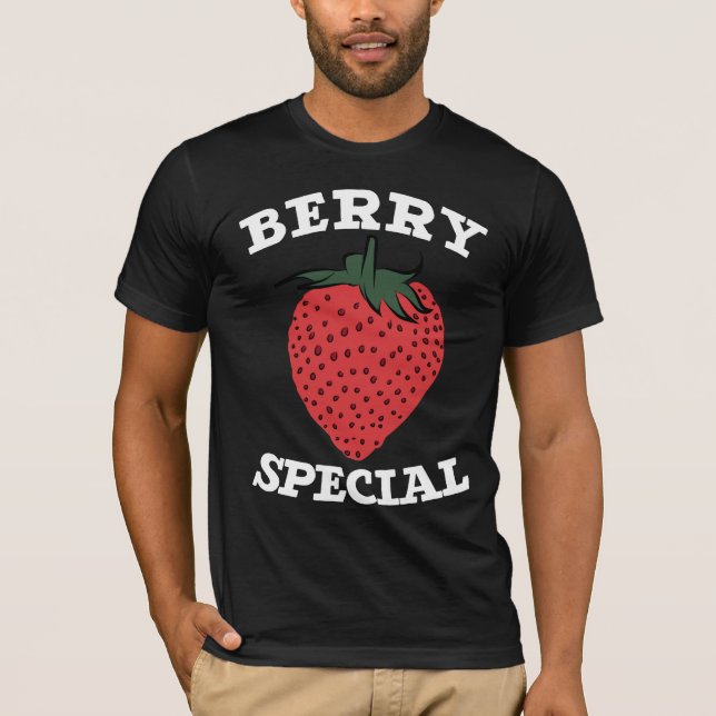 Cute jordgubbsbär, frukt, fodie t shirt (Framsida)