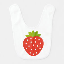Cute jordgubbsfrukt Baby Bib