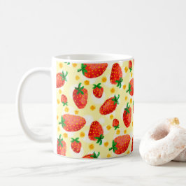 Cute jordgubbskaffe kaffemugg