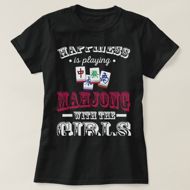 Cute José spelar Mahjong med flickorna. T Shirt (Design framsida)