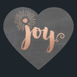 CUTE JOY HEART SEAL, modern ro-guld-folie grått Hjärtformat Klistermärke<br><div class="desc">OBS! ro-folieeffekten är ett tryckt bild A-klistermärke för sött liten JOY som kan användas för vilken tillfälle som helst - bröllop,  babydusch,  födelseattest,  studenten,  hantverksartiklar eller kläder för småföretagsförpackningar osv.</div>