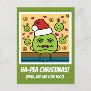 Cute Joy och Kärlek Ha-Pea-jul Helg Vykort