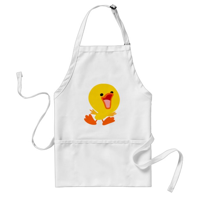 Cute Joyous Tecknad Duckling Apron Förkläde (Framsidan)