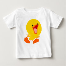 Cute Joyous Tecknad Duckling Baby T-Shirt
