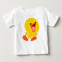 Cute Joyous Tecknad Duckling Baby T-Shirt