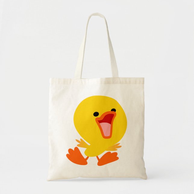 Cute Joyous Tecknad Duckling Bag Tygkasse (Framsidan)