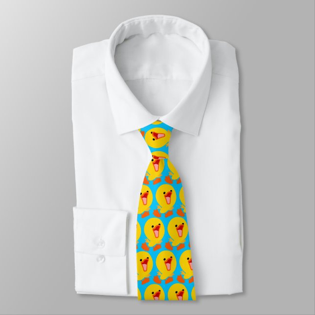 Cute Joyous Tecknad Duckling (halvtegel) Tie Slips (Bunden)