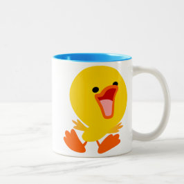 Cute Joyous Tecknad Duckling Mugg