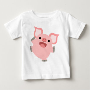 Cute Joyous Tecknad Gris Baby T-Shirt