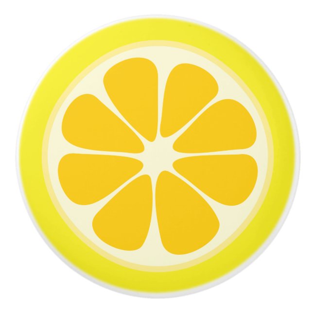 Cute Juicy Citrus Lemon Tropical Fruit Slice Knopp (Framsidan)