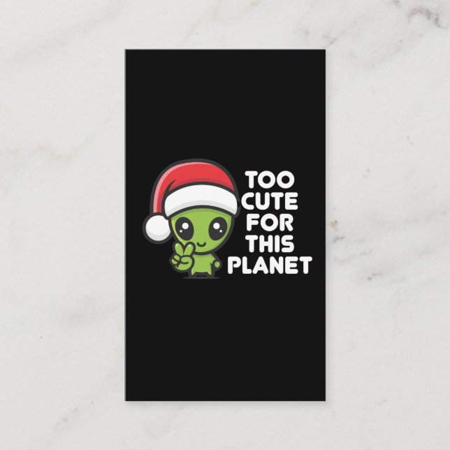 Cute jul Alien Extraterrestrial Humor Visitkort (Framsida)
