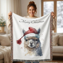 Cute Jul Alpaca, anpassningsbar Filt