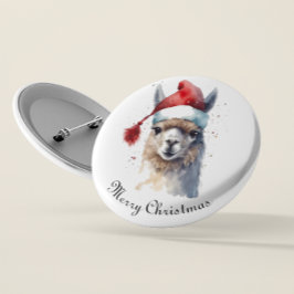 Cute Jul Alpaca, anpassningsbar Knapp