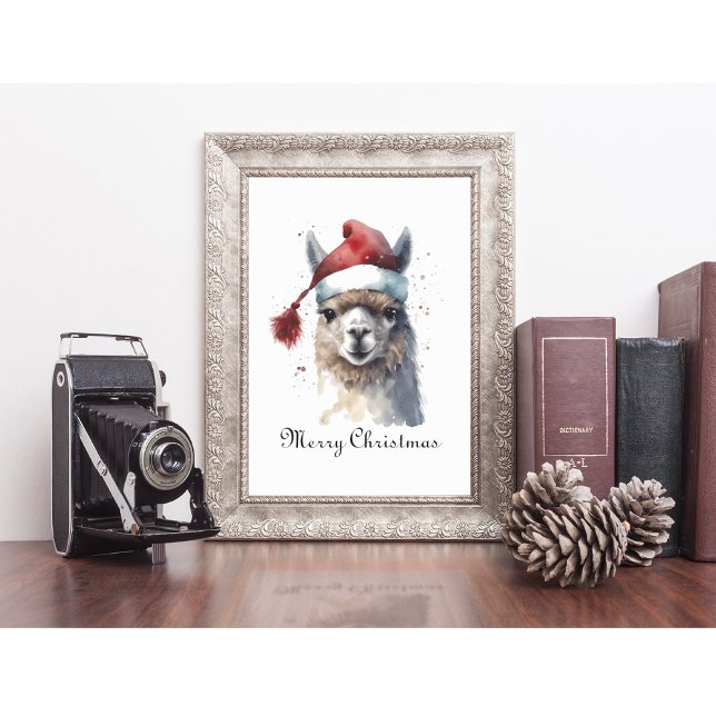 Cute Jul Alpaca, anpassningsbar Poster (Skapare uppladdad)
