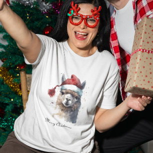 Cute Jul Alpaca, anpassningsbar T Shirt