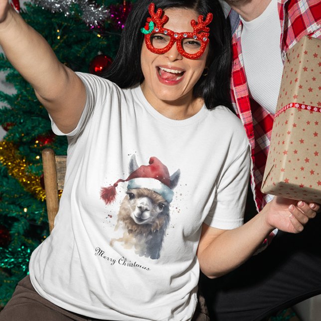 Cute Jul Alpaca, anpassningsbar T Shirt (Skapare uppladdad)