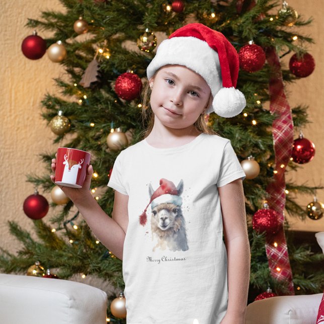 Cute Jul Alpaca, anpassningsbar T Shirt (Skapare uppladdad)