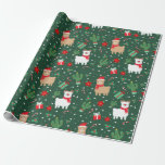 Cute Jul Alpaca Presentpapper<br><div class="desc">Fira helgdagarna med den här Cute Jul Alpaca-designen. Du kan anpassa detta ytterligare genom att klicka på knappen "PERSONALIZE". Ändra bakgrunden till färg om du vill. Kontakta oss på ThePaperieGarden@gmail.com för ytterligare frågor.</div>