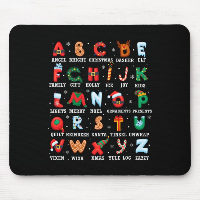 Cute Jul Alphabet Kindergarten Preschool Tea Musmatta (Framsidan)