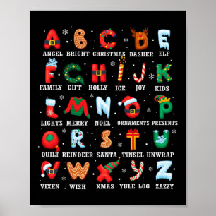 Cute Jul Alphabet Kindergarten Preschool Tea Poster