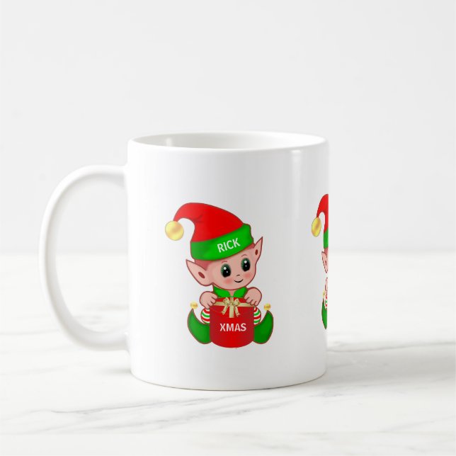Cute Jul-älv Kaffemugg (Vänster)