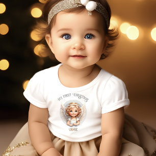 Cute jul Angel Första jul Baby T-Shirt