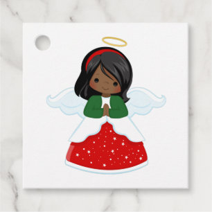 Cute jul Angel Gåvor Etiketter