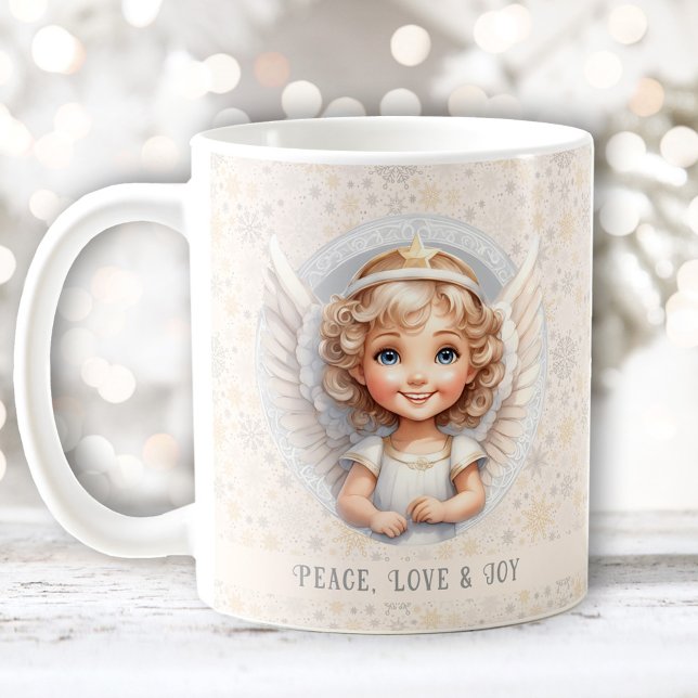 Cute jul Angel Helgdag Namn Mugg (Cute Christmas Angel Holiday Name Mug)