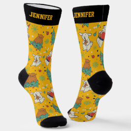 Cute Jul Animal Mönster Julafton Winter Helgdag