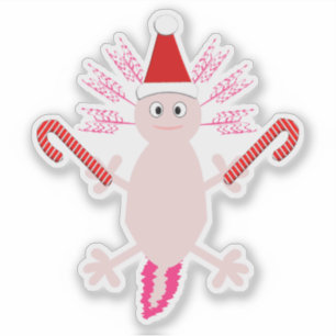 Cute jul Axolotl Klistermärken