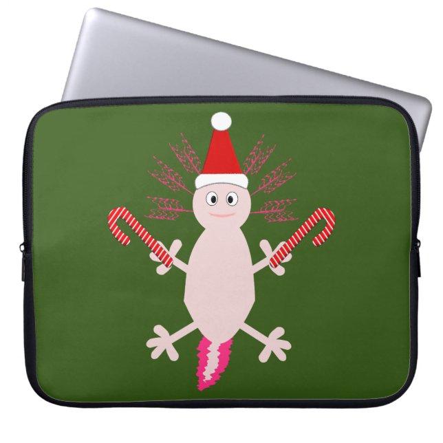 Cute jul Axolotl Laptop Fodral (Framsidan)